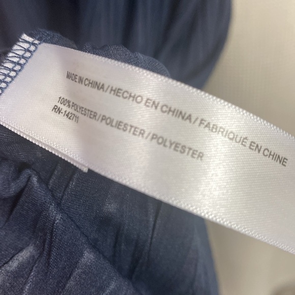 Eloquii NEW Caftan dress SZ 22 navy chevron pleating maxi v neck empire waist - Picture 6 of 10